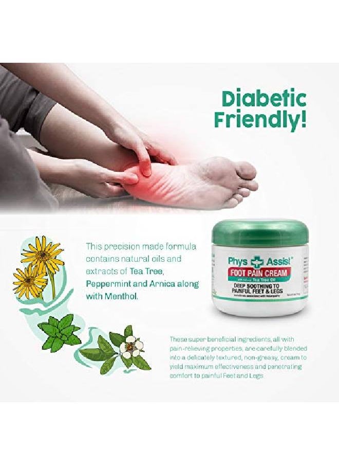 PhysAssist - Foot Pain Cream, Soothing To Feet And Legs. 4 Oz Jar - Image 1