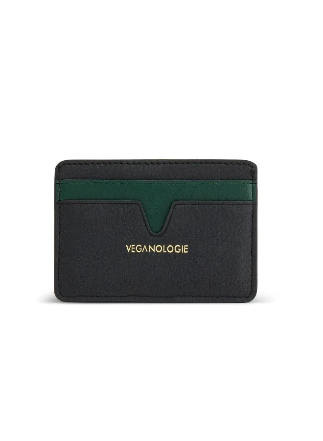 Veganologie Cider Apple Leather Card Holder in Black Made From 4 Apples