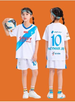 M MIAOYAN Neymar Riyadh Crescent No. 10 Jersey Children's Football Jersey Set Game Training Jersey  - Image 1