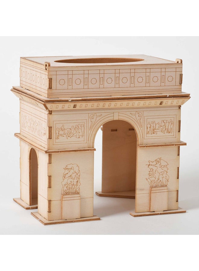 أحجية الصور المقطوعة ثلاثية الأبعاد الإبداعية ألعاب تجميع تعليمية لبنات بناء الوالدين والطفل هدايا للبالغين ألغاز خشبية-اللون: قوس النصر - Image 1