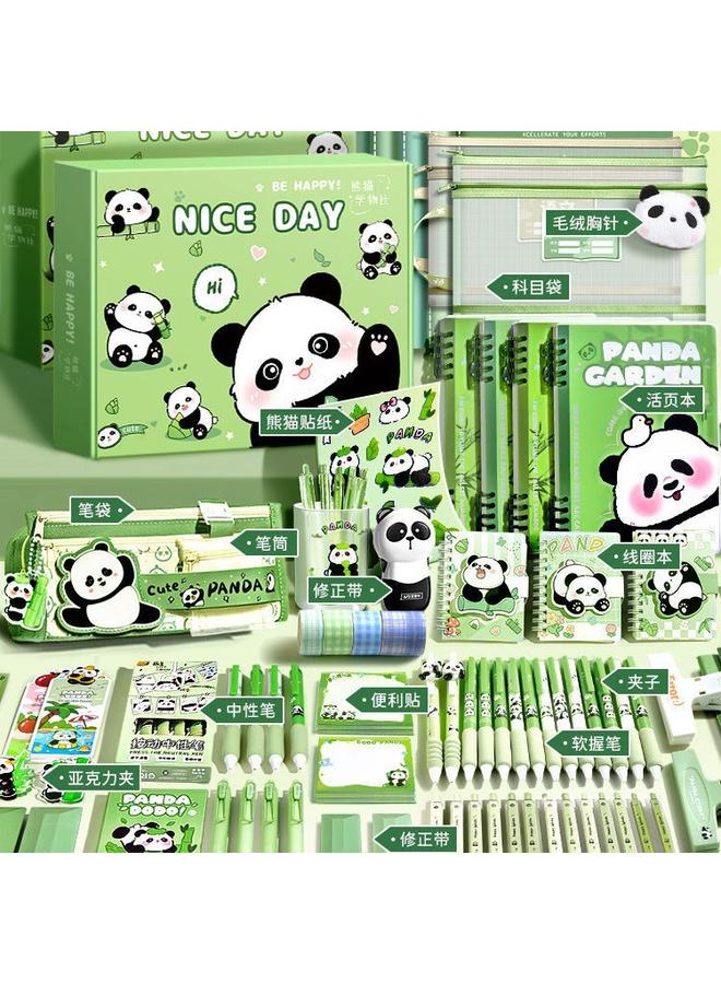 Bluejw Primary School Girls Girls Panda Birthday Gift Stationery Suit Gift Box School Supplies School Opening Gift Bag Hand Account - Image 5