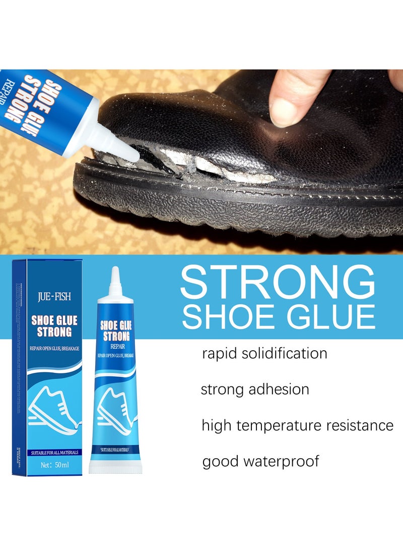 JUE-FISH - Shoe Glue Strong，Repair Open Glue，Breakage，Professional Sandals Fix Glue For Grade Low Odor Quick Dry Low-Temperature Resistant（50ml） - Image 1