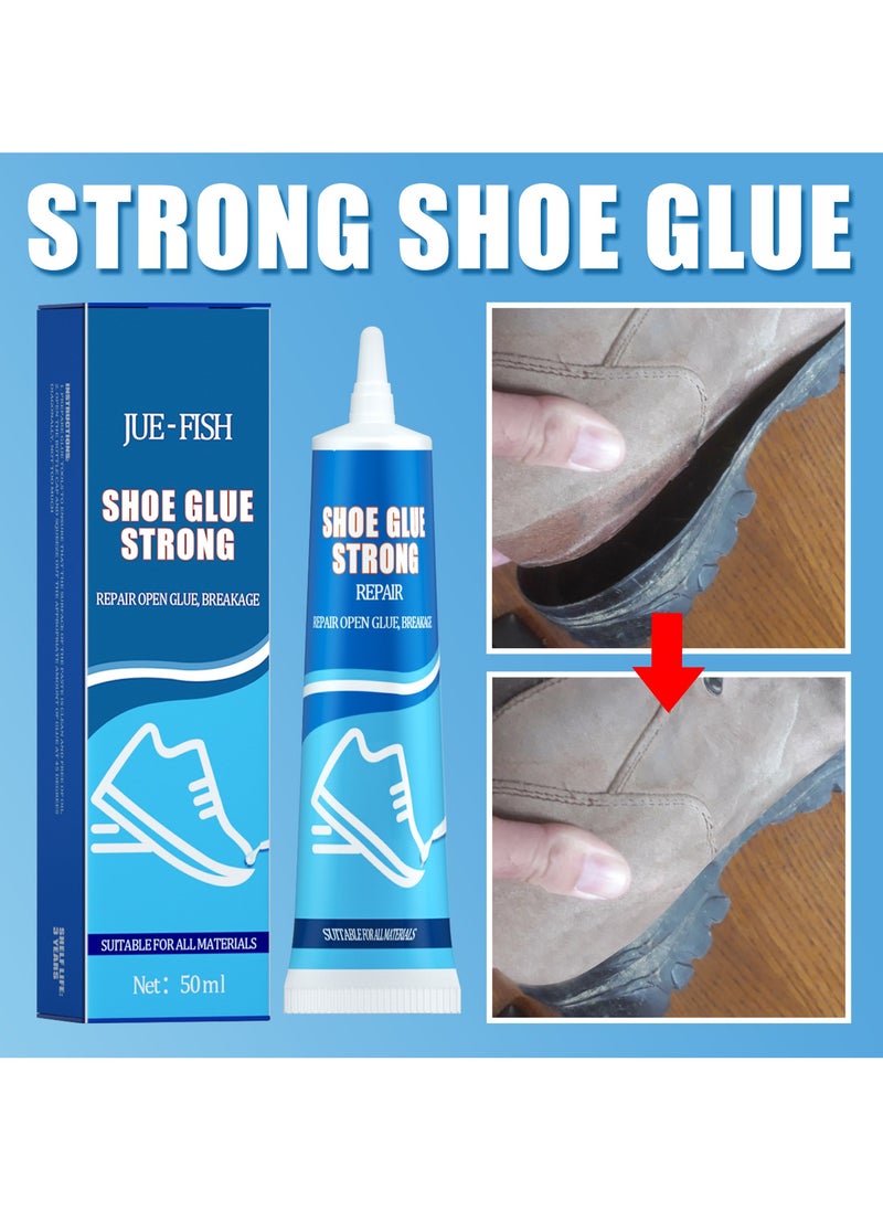 JUE-FISH - Shoe Glue Strong，Repair Open Glue，Breakage，Professional Sandals Fix Glue For Grade Low Odor Quick Dry Low-Temperature Resistant（50ml） - Image 1