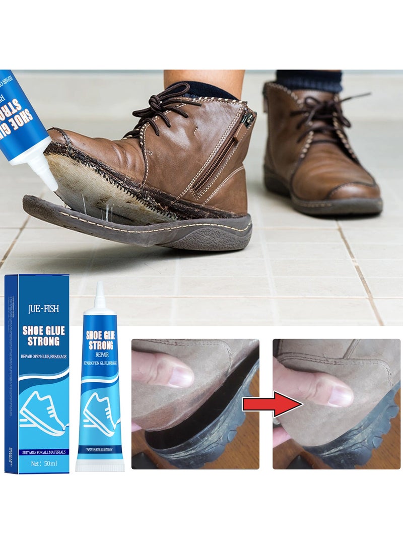 JUE-FISH - Shoe Glue Strong，Repair Open Glue，Breakage，Professional Sandals Fix Glue For Grade Low Odor Quick Dry Low-Temperature Resistant（50ml） - Image 1