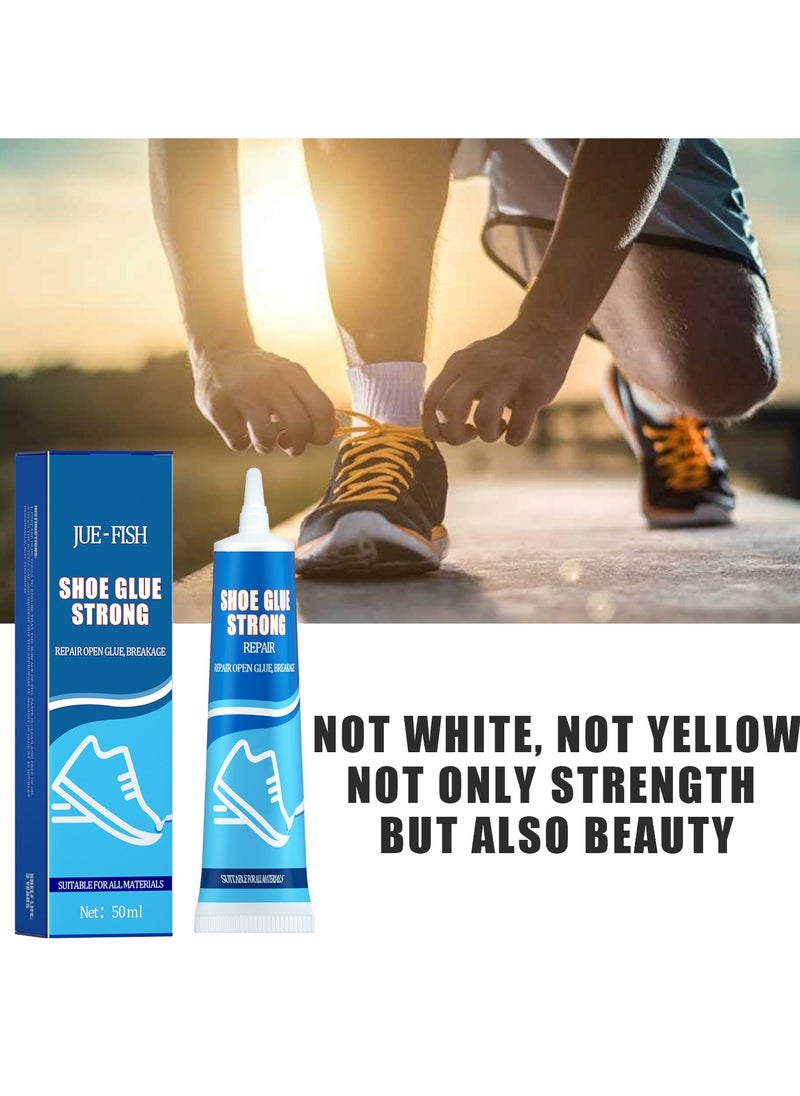 JUE-FISH - Shoe Glue Strong，Repair Open Glue，Breakage，Professional Sandals Fix Glue For Grade Low Odor Quick Dry Low-Temperature Resistant（50ml） - Image 1