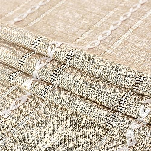 Utobanh Simple Bedside Table Tassel Cover Cloth, Nightstand Coffee Table Cover Suitable for Bedside Table TV Microwave Washing Machine Refrigerator Dust Cover (Coffee, 15.7 * 35.4 inches) - Image 2