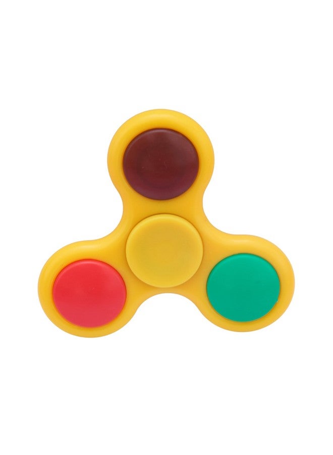 بريمسونس لعبة مكتبية Premsons® Hand Spinner - لعبة تخفيف التوتر الحسي عالية السرعة تدور الأصابع بسلاسة للأطفال والكبار - هدية لحفلات أعياد الميلاد - بلاستيك - أصفر ومتعدد الألوان - Image 1