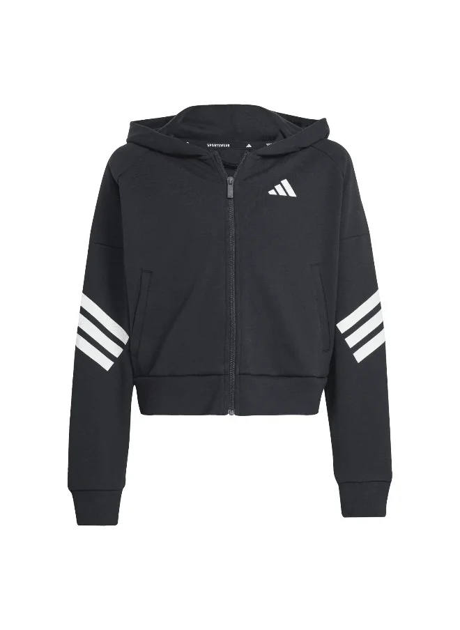 Adidas adidas future icons 3 stripes full zip track women hooded top