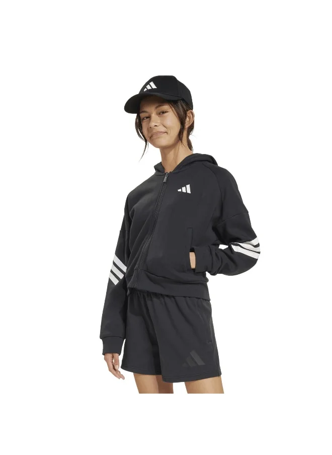 Adidas adidas future icons 3 stripes full zip track women hooded top