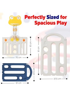 Piccasio Baby Playpen, Foldable Toddler Play Yard with Gate and Game Board, Safe Infant Activity Center, Sturdy Play Area, Expandable Playpen, Play Fence & Play Barrier for Kids  - Image 4