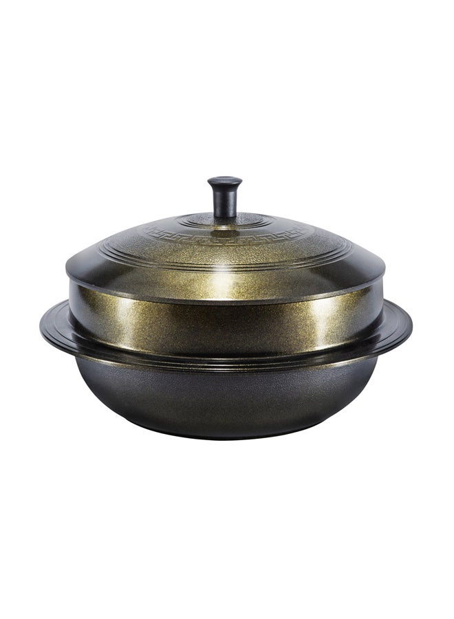 TIERRA Cast Korean Aluminum Cooking Pot, Ceramic cooking pot, Black, Size 24.5 Cm - Image 1