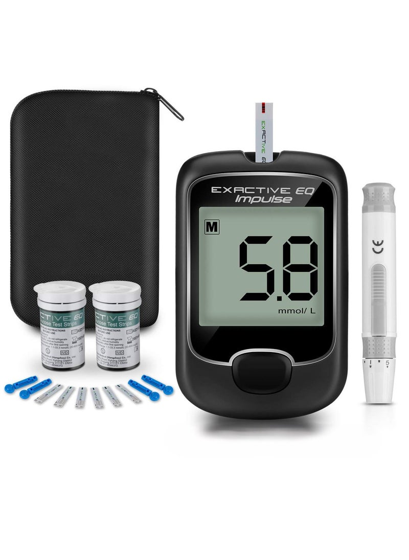 Safe Exrctive EQ Simple Blood Glucose Monitoring System With 50 Test Strips And Lancets