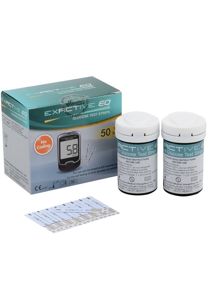 Safe Exrctive EQ Simple Blood Glucose Monitoring System With 50 Test Strips And Lancets