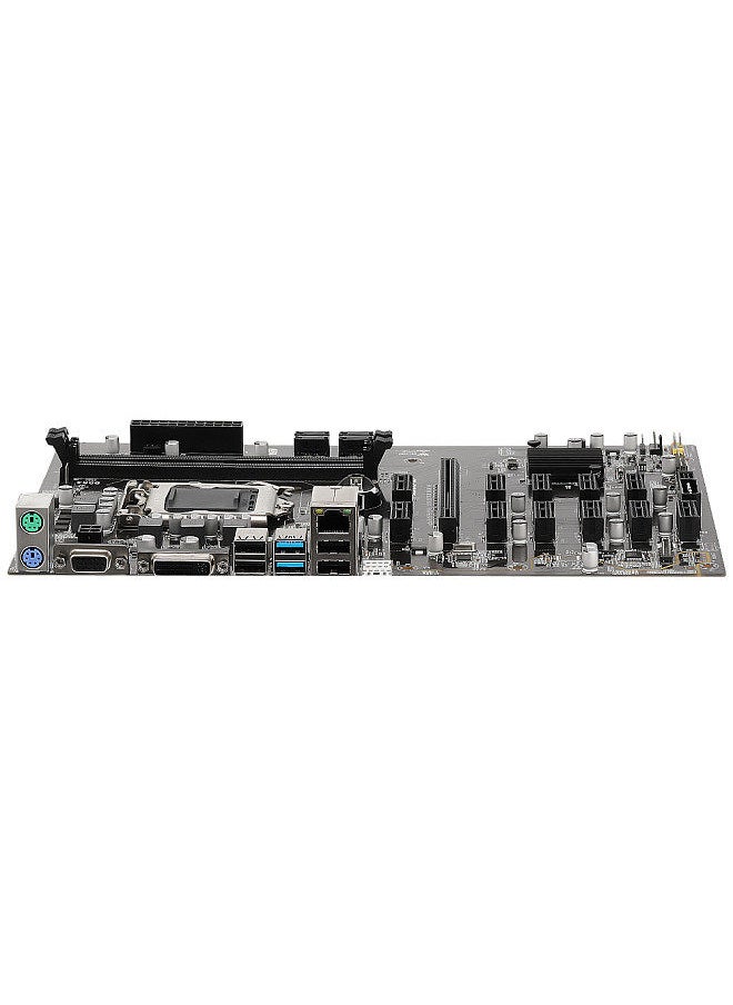 Generic - B250 BTC-12P Motherboard with 2 DDR4 Memory Slots 11 PCI-E 1X Slots VGA+DVI Ports Support LGA1151 Series 6th/7th Generation CPU - Image 1
