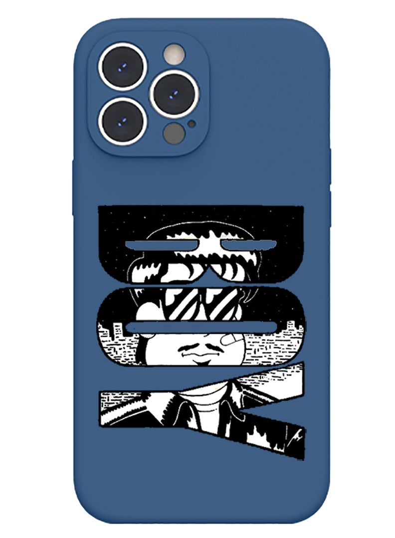 Theodor Protective Slim Fit Case Liquid Silicone Cover with Full Body Protection Anti-Scratch Shockproof Case For iPhone 12 Pro Max Blue  - Boy copy - Image 1