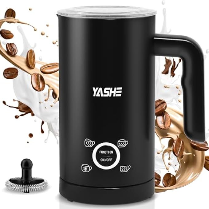 yashe 4 In 1 Electric Milk Frother And Warmer 500 W 300 Ml For HotCold Foam Ideal For Coffee Cappuccino Latte Macchiato Silent NonStick Coating Easy Cleaning - Image 2