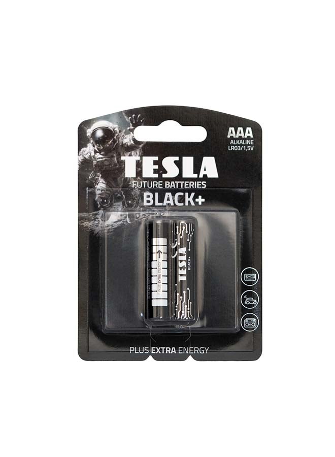TESLA BATTERIES  AAA BLACK+ ALKALINE  LR03 1.5 2pcs - Image 1