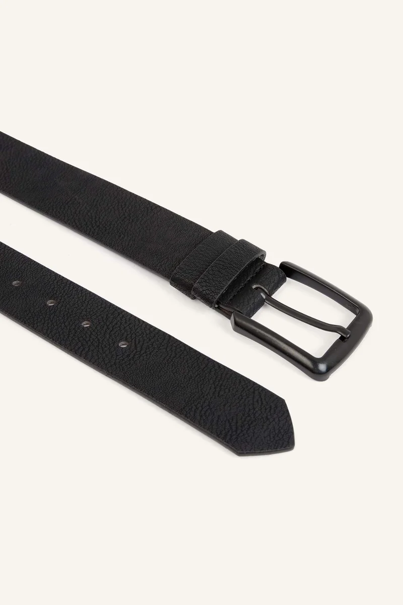 Defacto  Man Rectangle Clasp Faux Leather Classic Belt for Men | Best Price UAE