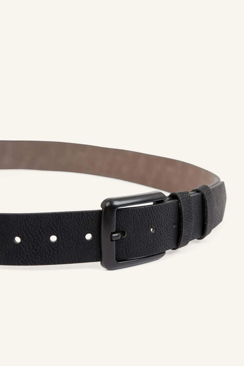 Defacto  Man Rectangle Clasp Faux Leather Classic Belt for Men | Best Price UAE