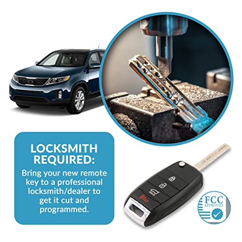 Keyless2Go Replacement for 4 Button Flip Key KIA TQ8-RKE-3F05 (XMA F/L) 95430-1U500 (46 Chip) (LXP90) - Image 5