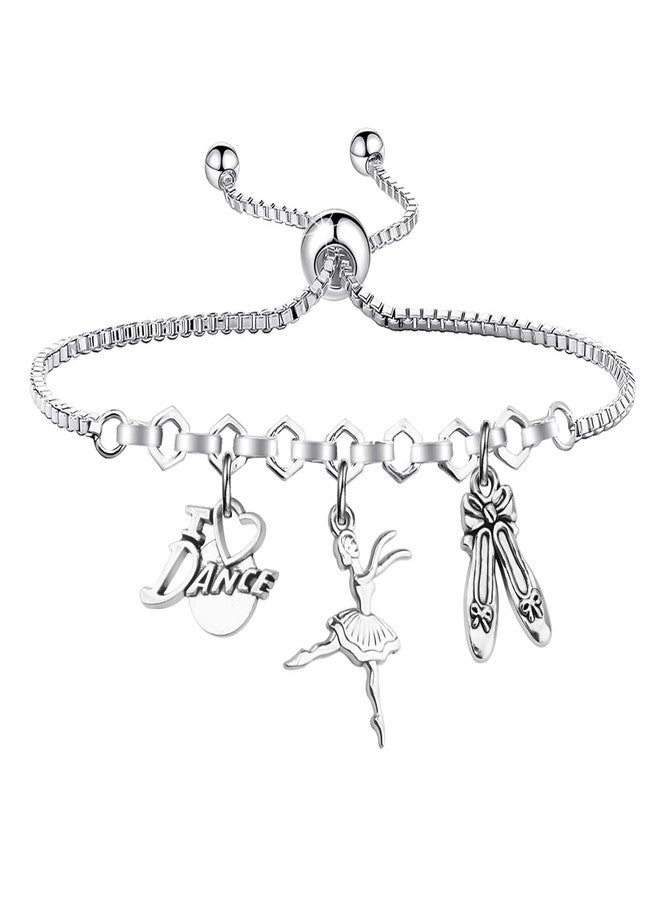 SEIRAA Dance Bracelet Ballet Teacher Jewelry I Love Dance Gift Dance Charm Bracelet For Dancing Lovers (Dance Bracelet) - Image 1
