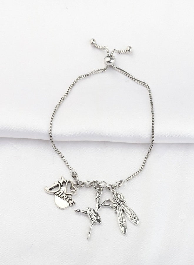 SEIRAA Dance Bracelet Ballet Teacher Jewelry I Love Dance Gift Dance Charm Bracelet For Dancing Lovers (Dance Bracelet) - Image 2