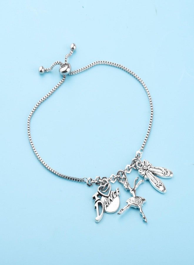 SEIRAA Dance Bracelet Ballet Teacher Jewelry I Love Dance Gift Dance Charm Bracelet For Dancing Lovers (Dance Bracelet) - Image 3