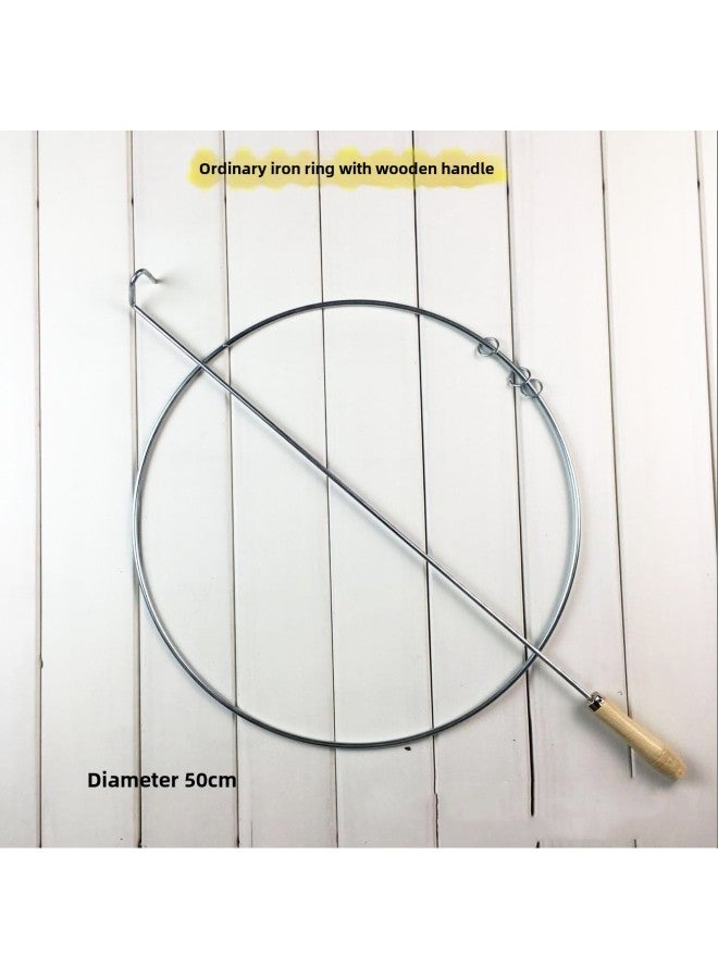 Solid Rolling Hoop 38cm50cm Push Hoop Traditional Nostalgic Toy Hoop Kidsren's Outdoor Kindergarten Rolling Hoop-Specifications:50 Rolling Iron Rings  - Image 1