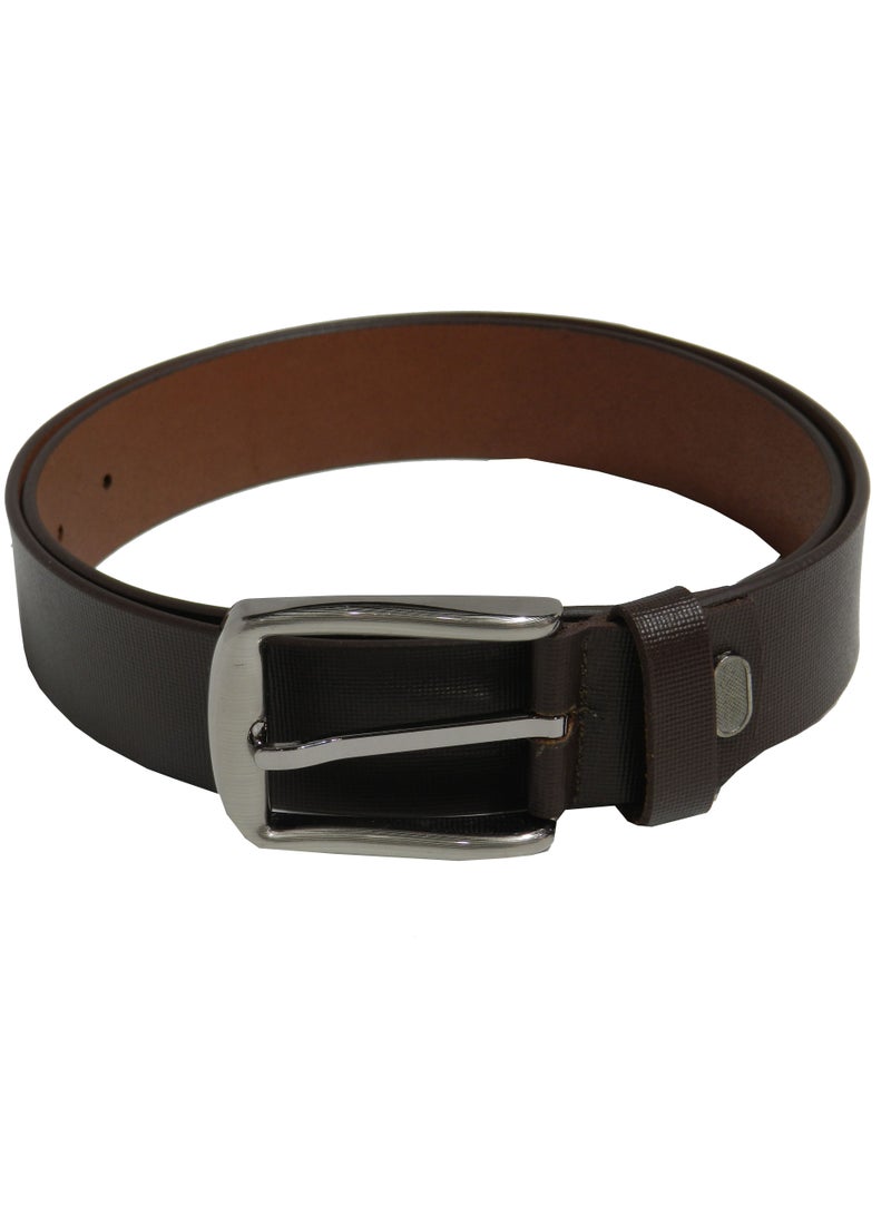 LAVERI LEATHER GENUINE LEATHER 35MM FORMAL AND CASUAL BROWN BELT FOR MENS - Image 2