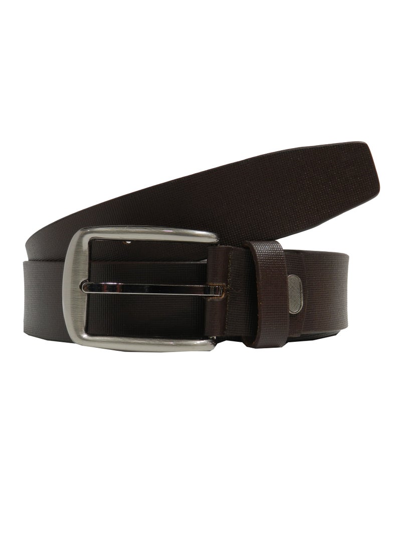 LAVERI LEATHER GENUINE LEATHER 35MM FORMAL AND CASUAL BROWN BELT FOR MENS - Image 1