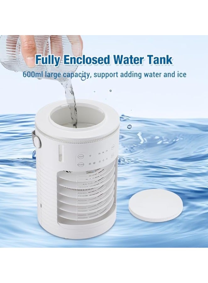 general Portable Mini Evaporative Cooler with 7 Colors LED Light - 2/4/8 H Timer, 3 Wind Speeds, 2 Spray Modes - Personal Cooling for Desk, Nightstand, Office, and More - Image 5