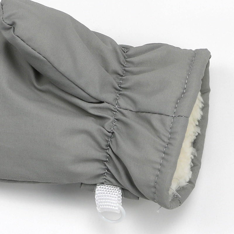 Gray Winter Gloves For Babies With Fleece Lining Warm Mittens Gift For Boys And Girls - Image 3