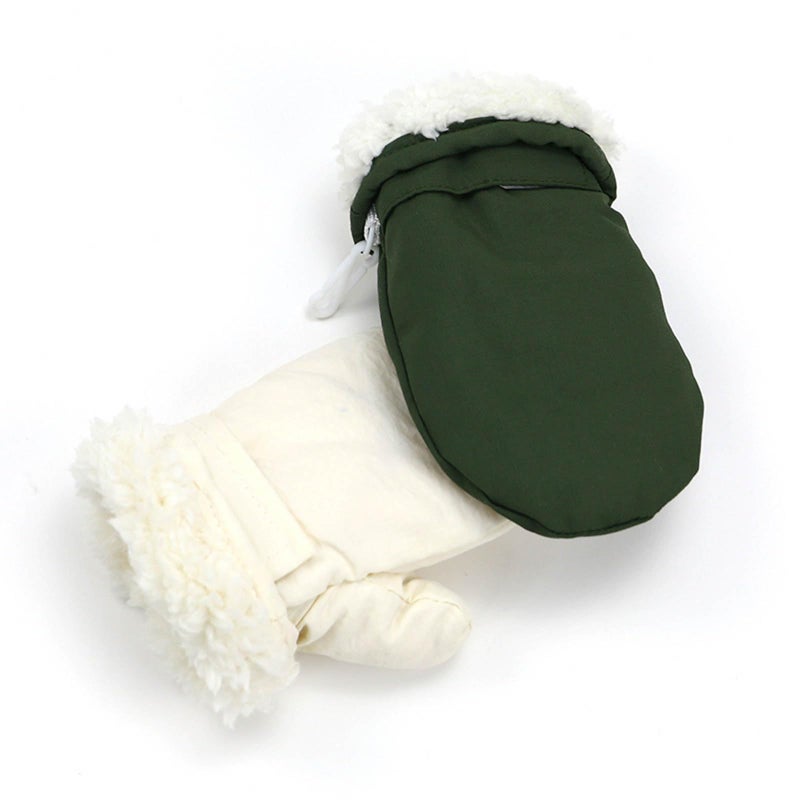 Gray Winter Gloves For Babies With Fleece Lining Warm Mittens Gift For Boys And Girls - Image 5