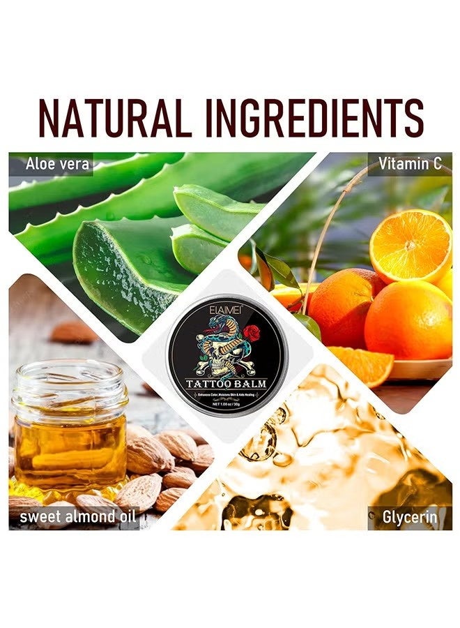 Elaimei Tattoo Balm Aftercare Cream Ointment For Before During And Post Tattoo Moisturizing Balm To Promote Skin Healing 30G - Image 3