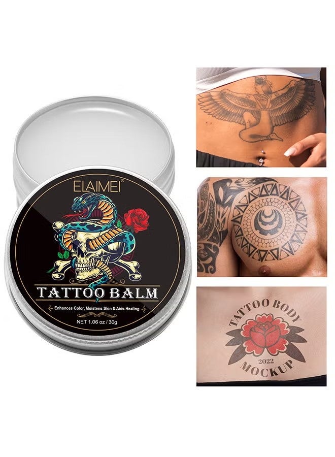 Elaimei Tattoo Balm Aftercare Cream Ointment For Before During And Post Tattoo Moisturizing Balm To Promote Skin Healing 30G - Image 2
