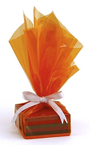 Hygloss Products Roll Cellophane Wrap for Crafts, Gifts, and Baskets 20 Inch x 12.5 Feet, Orange - Image 2