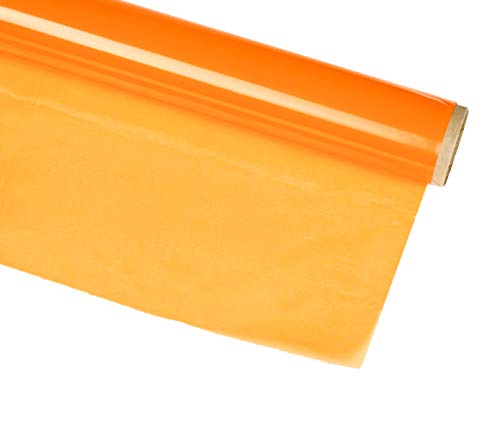 Hygloss Products Roll Cellophane Wrap for Crafts, Gifts, and Baskets 20 Inch x 12.5 Feet, Orange - Image 1