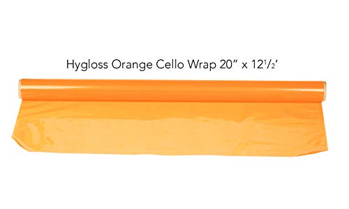 Hygloss Products Roll Cellophane Wrap for Crafts, Gifts, and Baskets 20 Inch x 12.5 Feet, Orange - Image 4