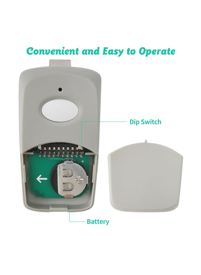 Replacement for Multicode Linear 3089 Garage Gate Door Opener Remote Transmitter,308911,MCS308911,10 dip Switch 300mhz,Grey  - Image 4