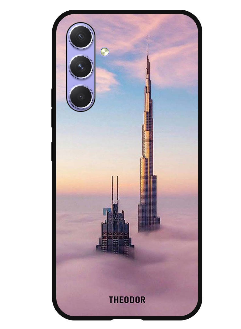 Theodor Protective Case Anti Scratch Shock Proof Bumper Cover For Samsung Galaxy A54 Burj Khalifa In Clouds - Image 1