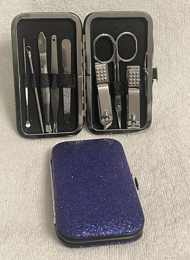 Portable Stainless Steel Manicure Set, Affordable Nail Clippers Pedicure Manicure Kit (Blue) - Image 2