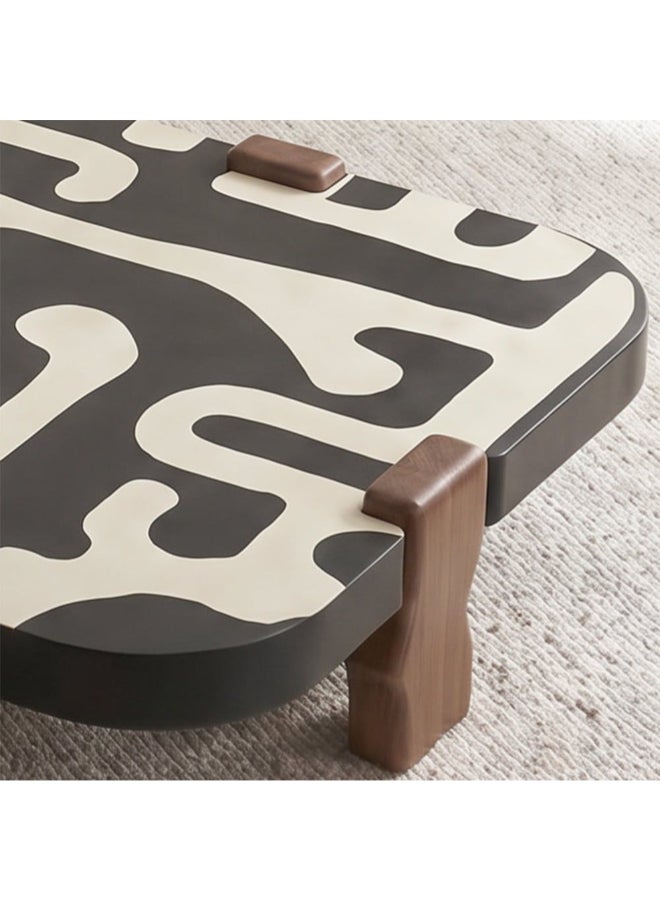 DANUBE HOME Wyler Set of 2 Square Coffee Table With Marble- Brown/Grey pattern - Image 3