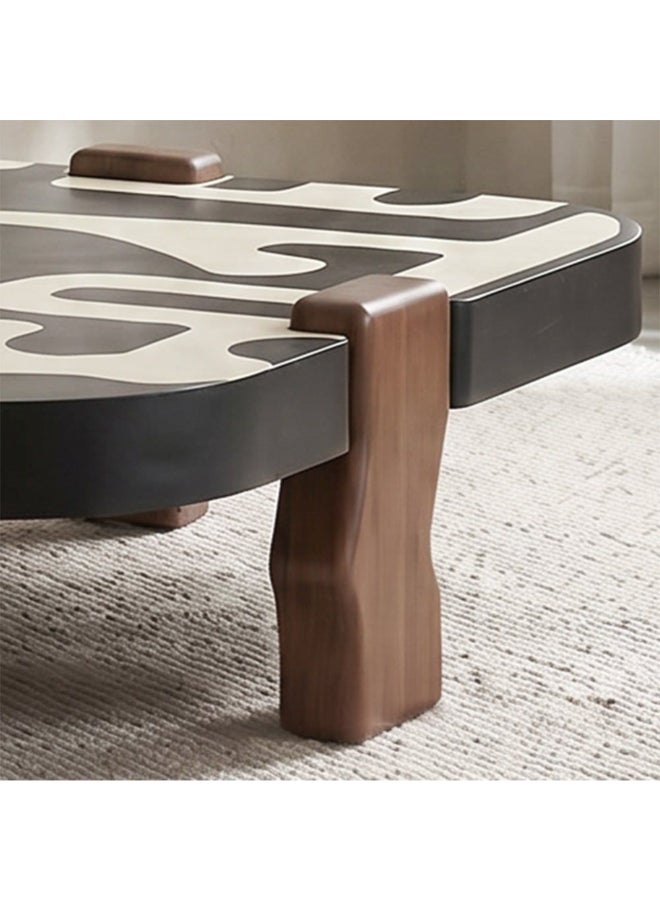DANUBE HOME Wyler Set of 2 Square Coffee Table With Marble- Brown/Grey pattern - Image 4