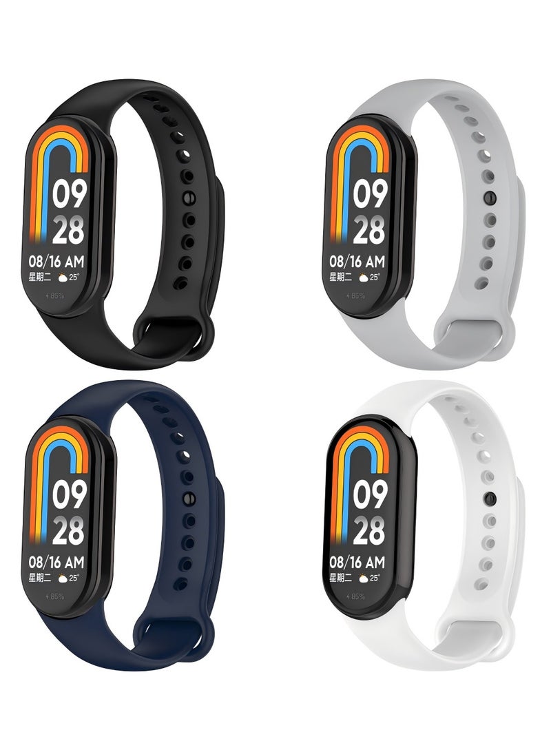 Mi Home 4Pcs Silicone Clip Replacement Band For Xiaomi Mi Band 8 / Band 9 - Image 1