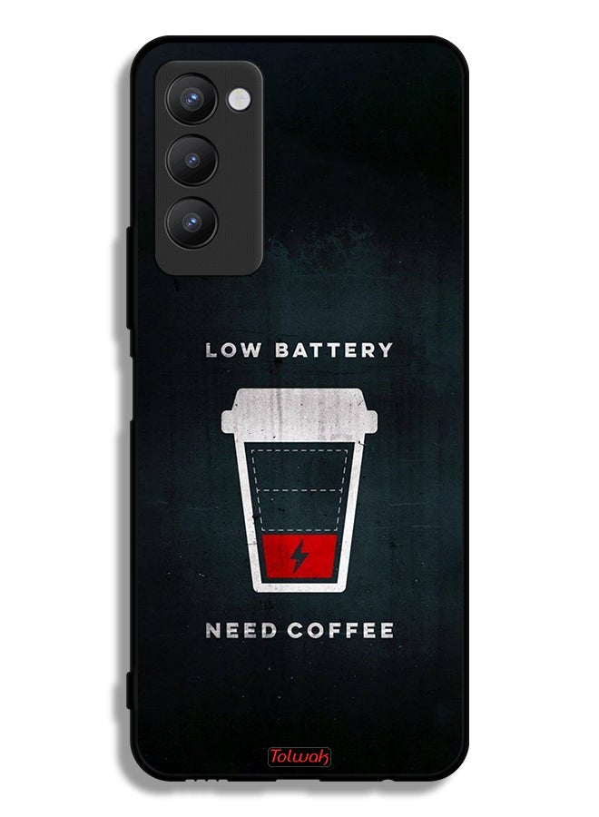 Tolwak Tecno Camon 18P Protective Case Cover Low Battery Need Coffee - Image 2