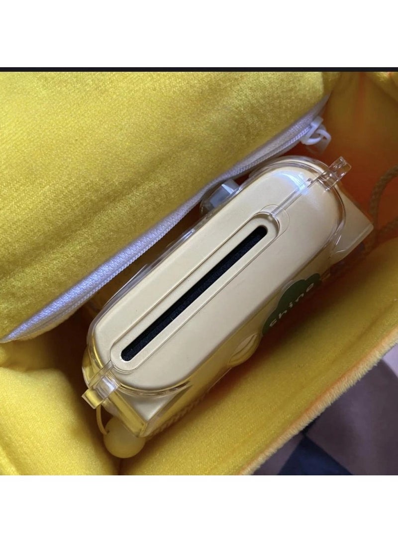Cute Creative Fun Little Bee Instant Camera Bag mini7c mini8 mini90 case plush Polaroid camera bag - Image 3