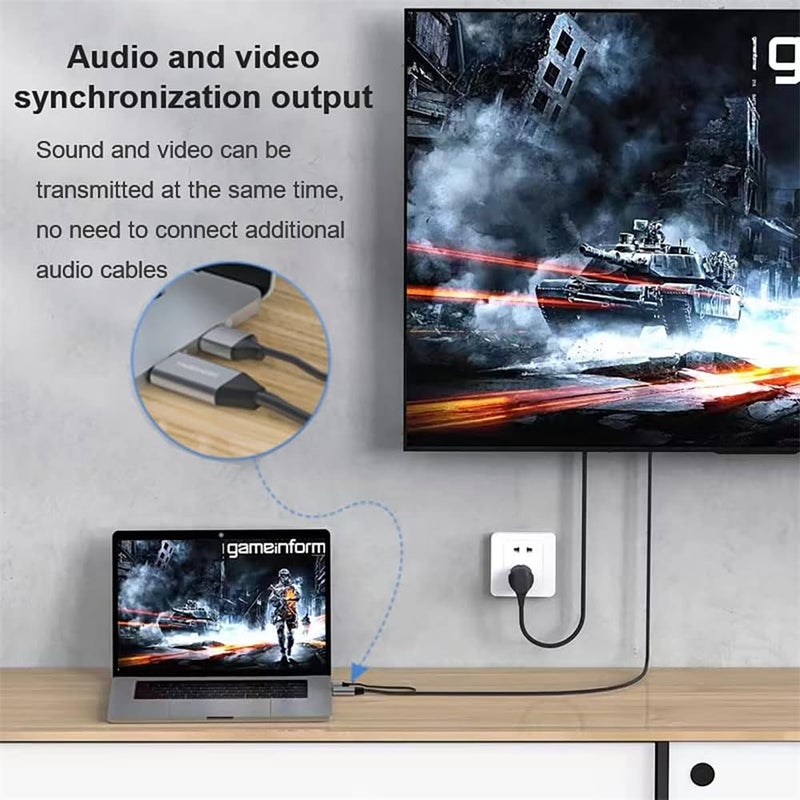 Luckam HDMI to Displayport Cable 6.6ft 4K@60Hz, HDMI 2.0 Male to DP 1.2 Male Converter for Xbox One/PS4/PS5/NS Compatible with VESA Dual-Mode DisplayPort 1.2 - Image 4