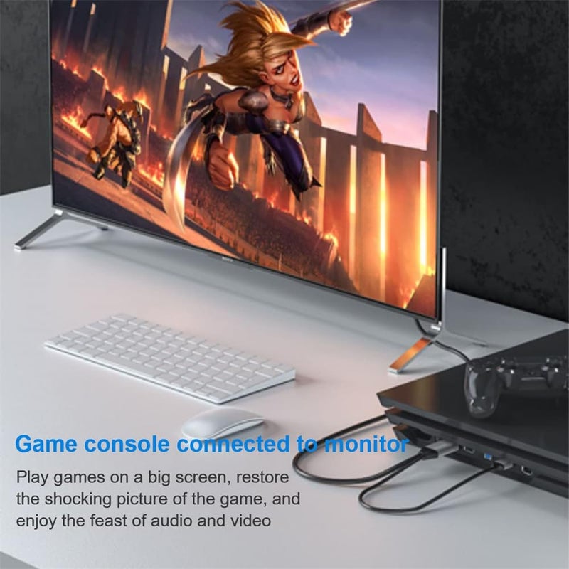 Luckam HDMI to Displayport Cable 6.6ft 4K@60Hz, HDMI 2.0 Male to DP 1.2 Male Converter for Xbox One/PS4/PS5/NS Compatible with VESA Dual-Mode DisplayPort 1.2 - Image 5