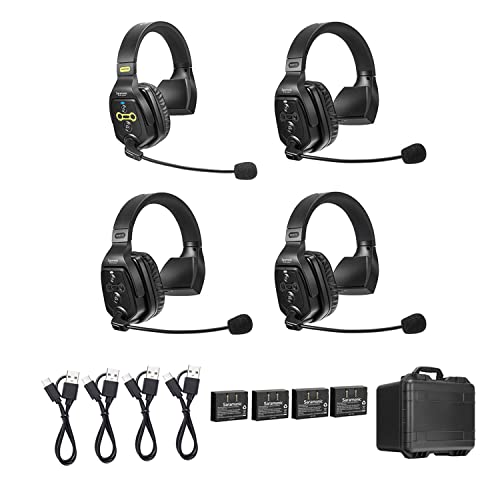 Saramonic WiTalk-WT4S | 4-Person Full-Duplex 1.9GHz Wireless Single-Ear Headset Intercom System with Custom Hard Case - Image 1