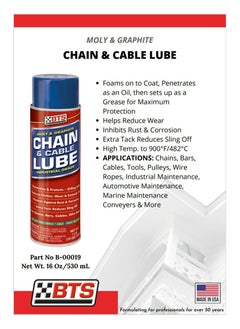 BTS Chain & Cable Lube 16 OZ 530 ml  - Image 2